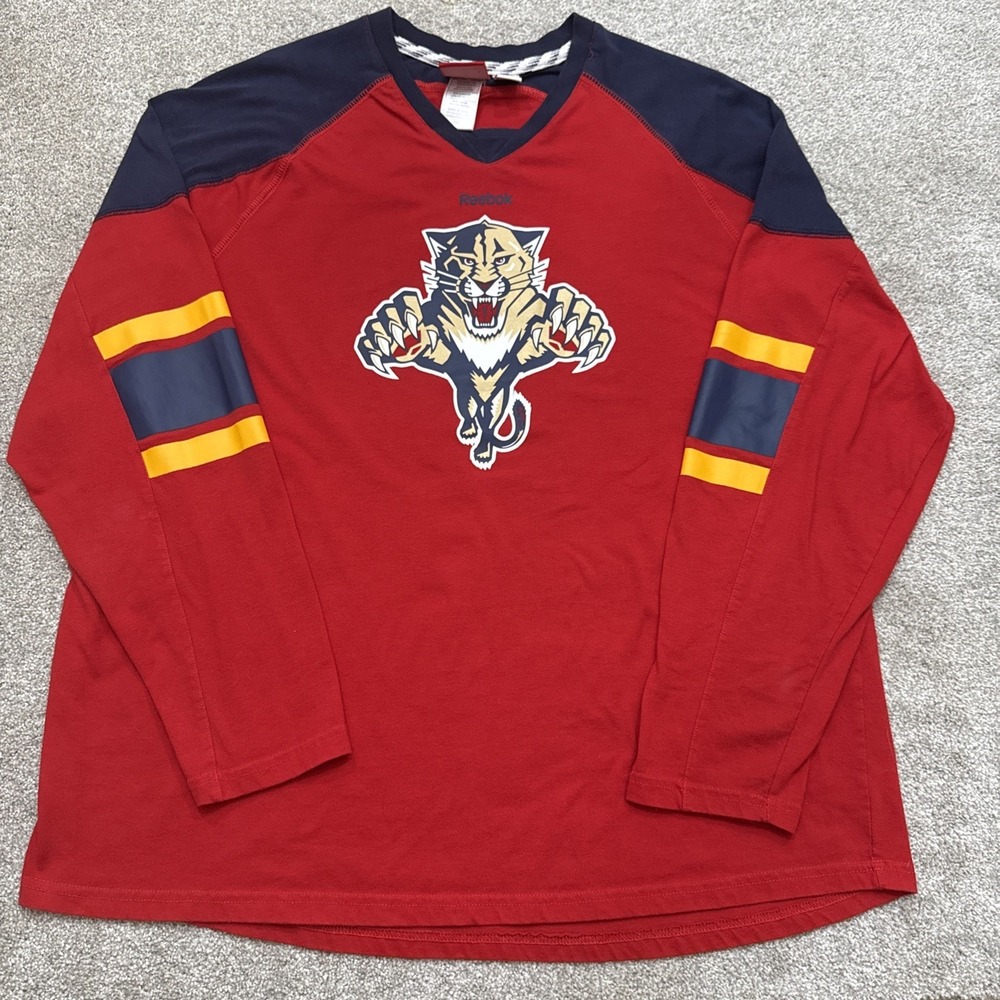 Vintage Reebok Florida Panthers Long Sleeve Shirt NHL Hockey Tee